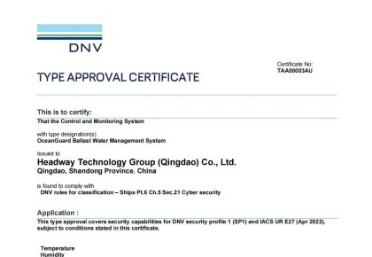 国内首家，世界领先！kaiyun
压载水系统获DNV网络安全认证!